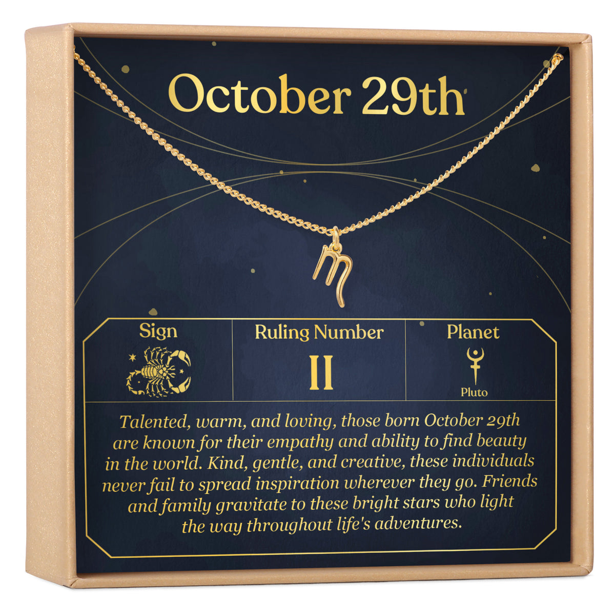 October 29th Scorpio Necklace
