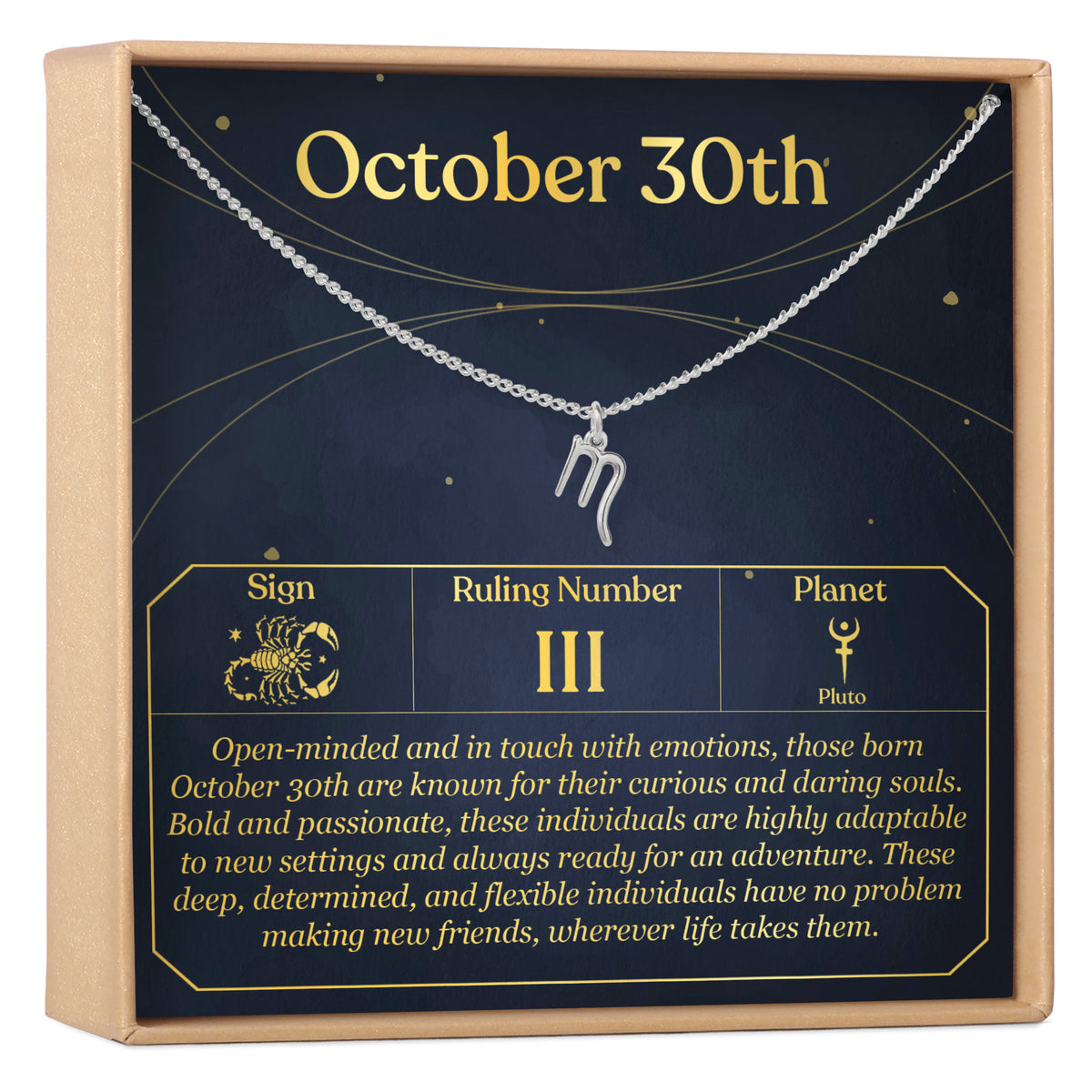 October 30th Scorpio Necklace