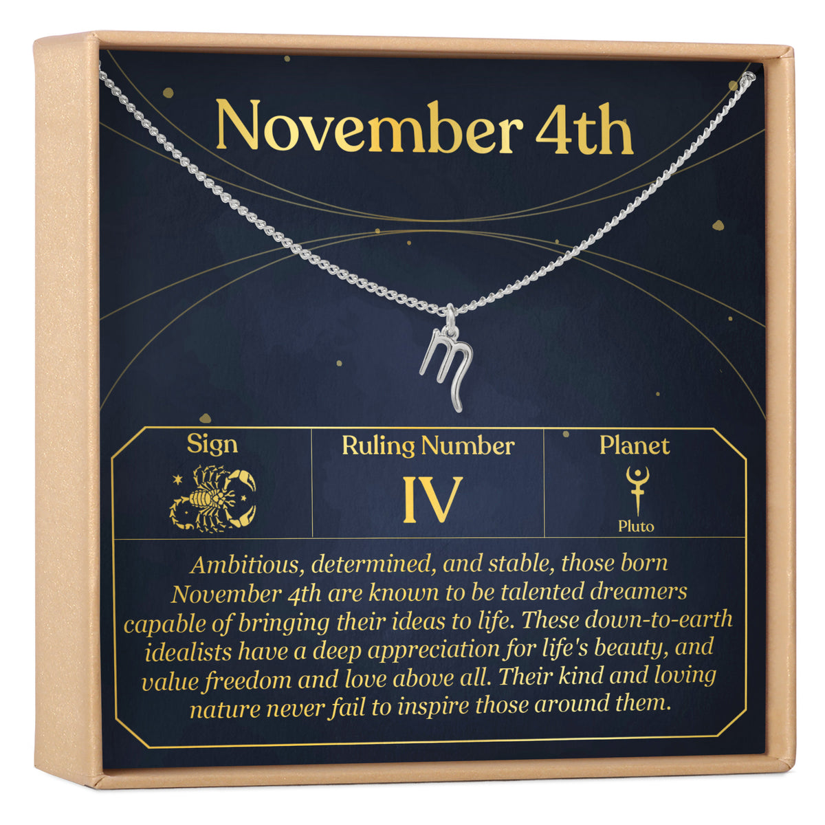 November 4th Scorpio Necklace