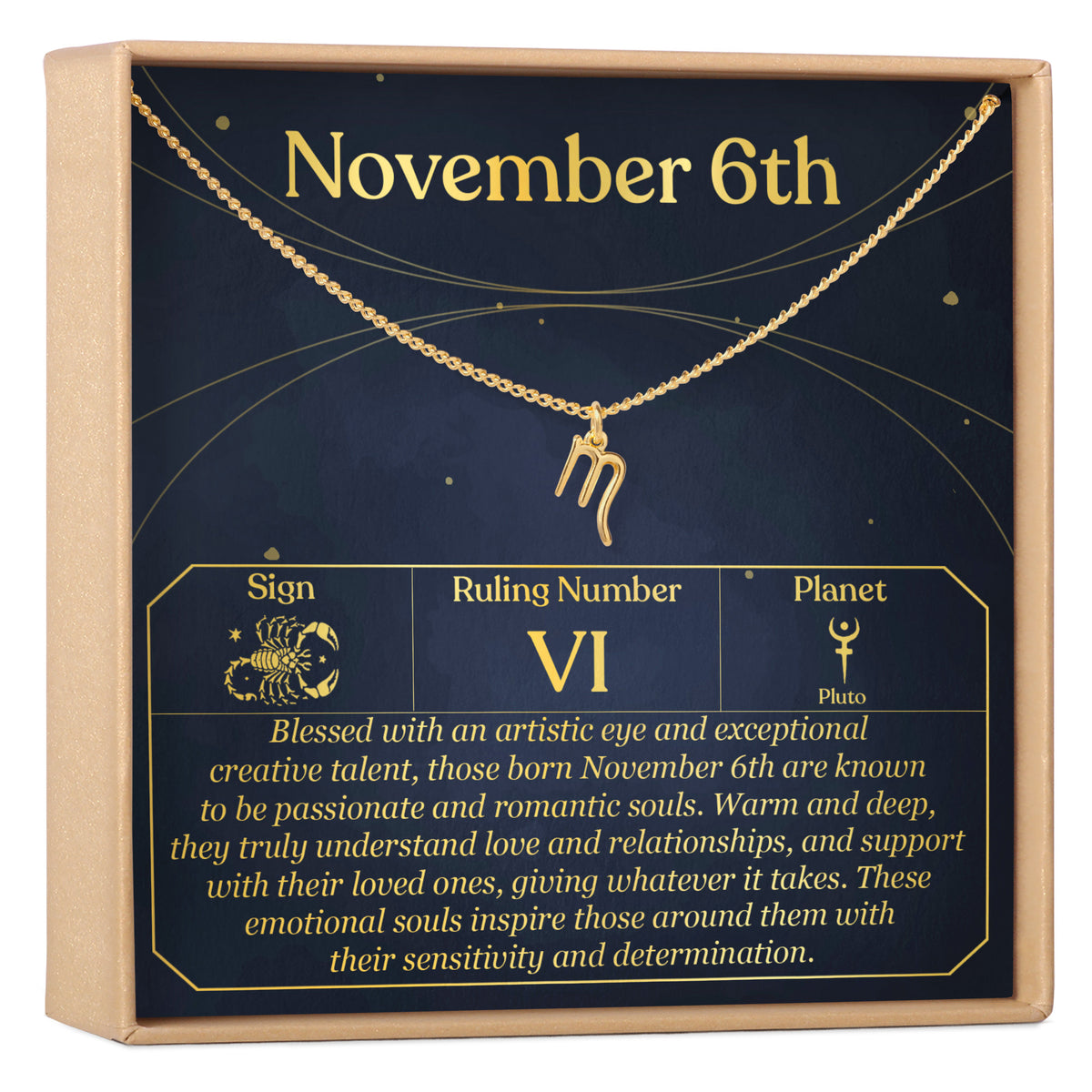 November 6th Scorpio Necklace