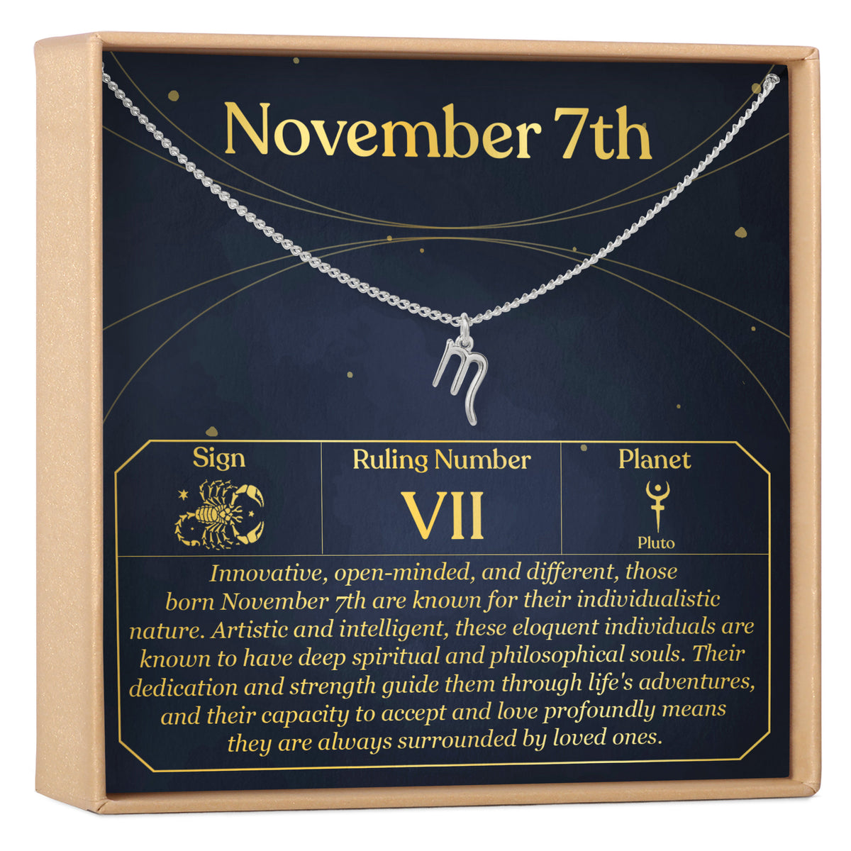 November 7th Scorpio Necklace