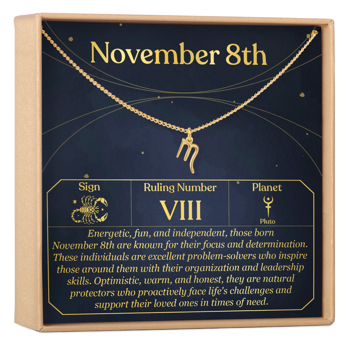 November 8th Scorpio Necklace