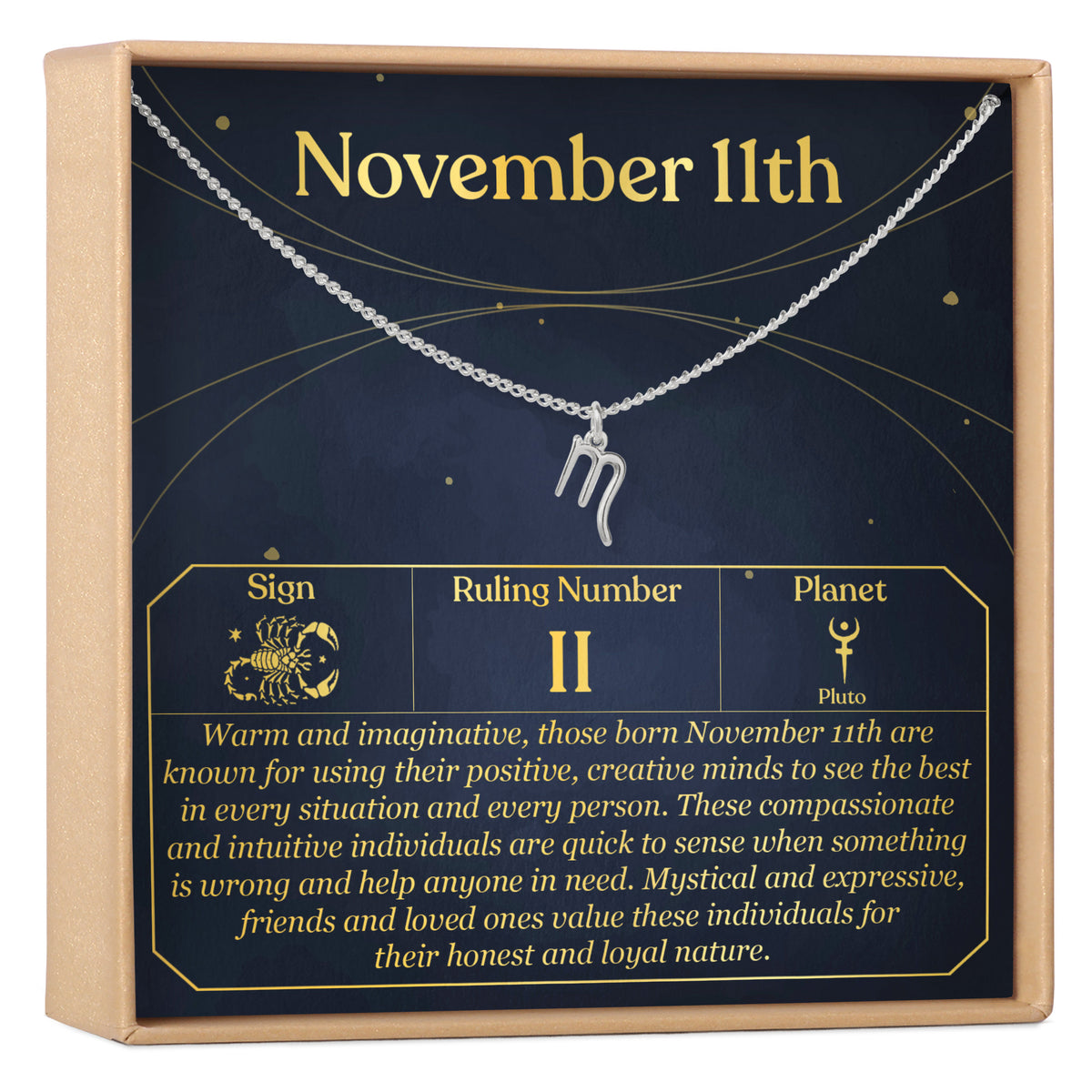 November 11th Scorpio Necklace