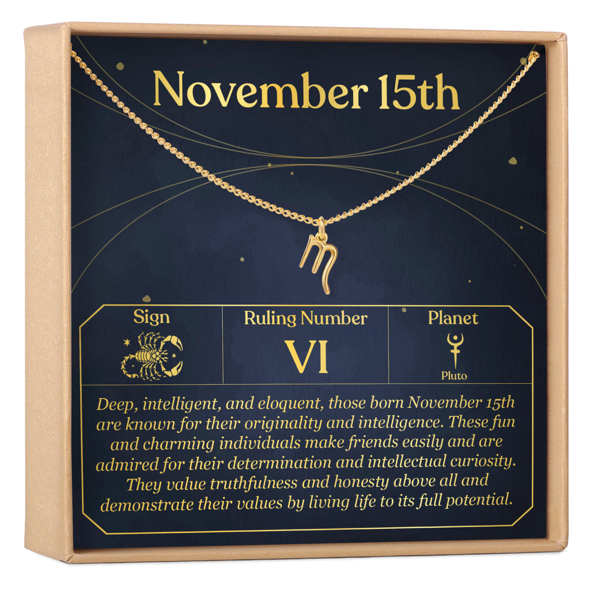 November 15th Scorpio Necklace
