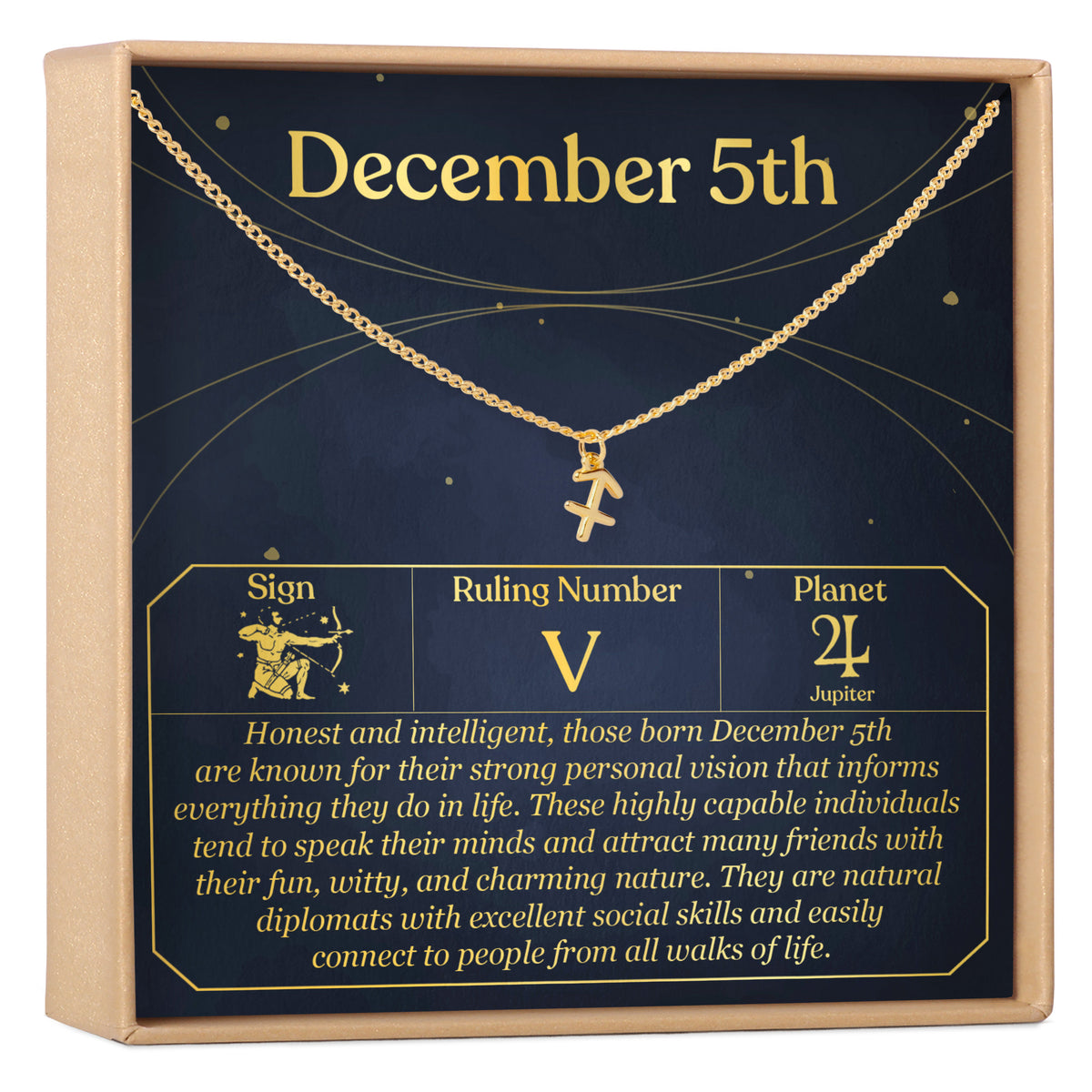 December 5th Sagittarius Necklace