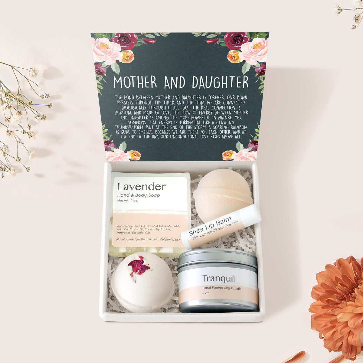 Mother's Day Gift Box, Mom Spa Gift Set, Mother's Day Gift from