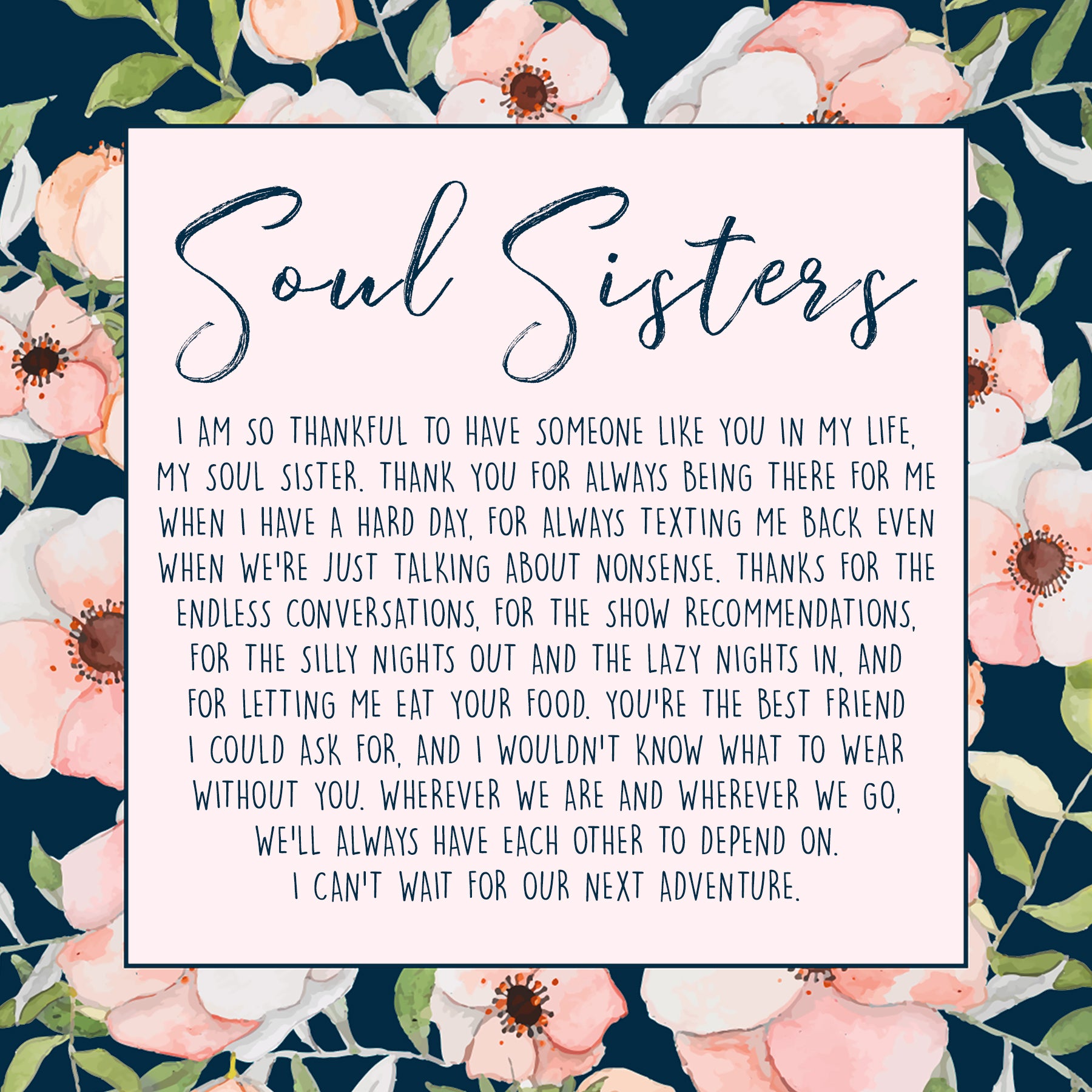 Soul Sisters Gift Box Set: Best Friend Gift , Long Distance