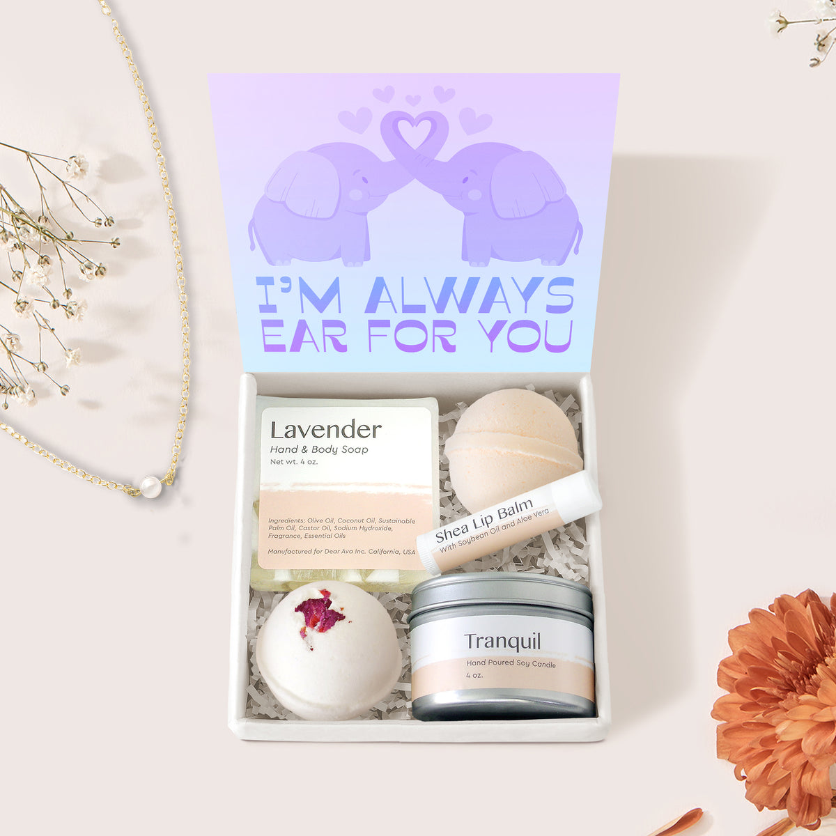 Motivational Pearl Necklace Gift Box Set