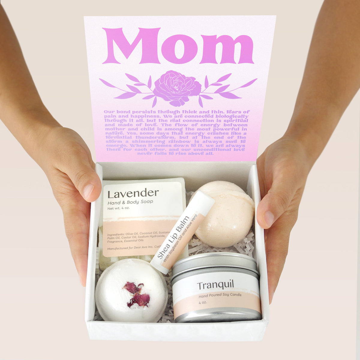 Mom Double Circle Necklace Gift Box Set