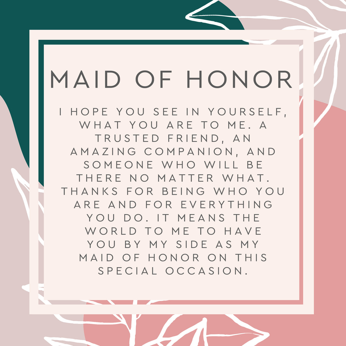 Maid of Honor Spa Gift Box