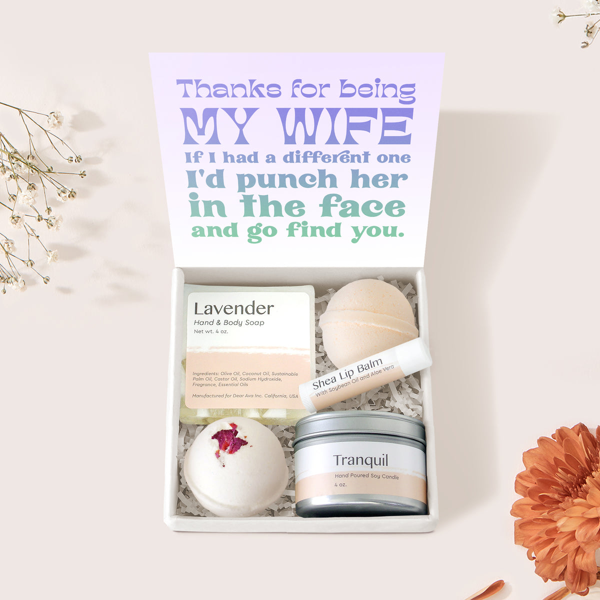 Wife Double Circle Necklace Spa Gift Box