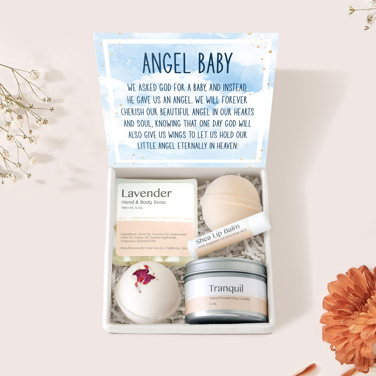 Loss of Baby Wing Necklace Gift Box Set