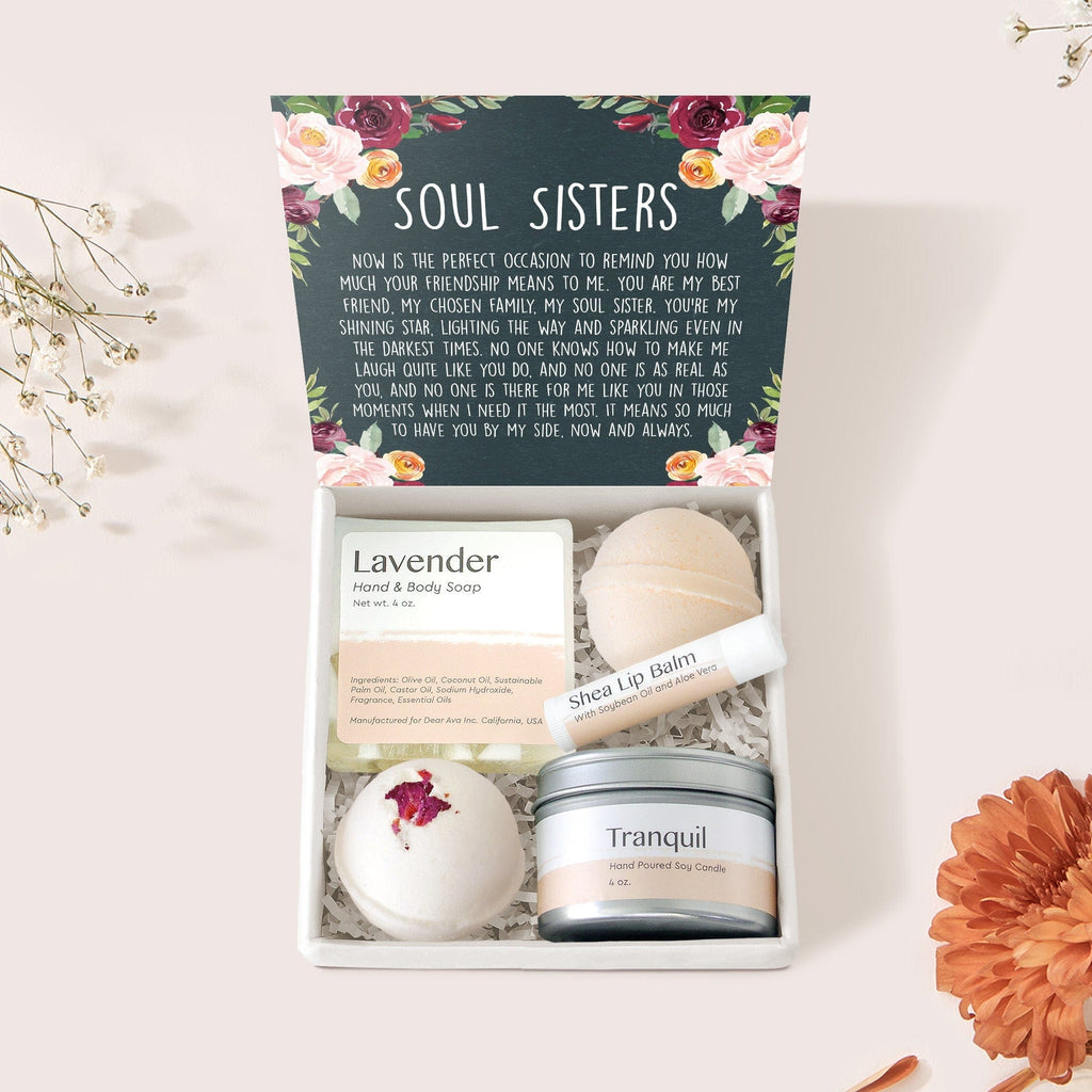 Soul Sisters Gift Box SetBath & Body Gift Basket Self Care